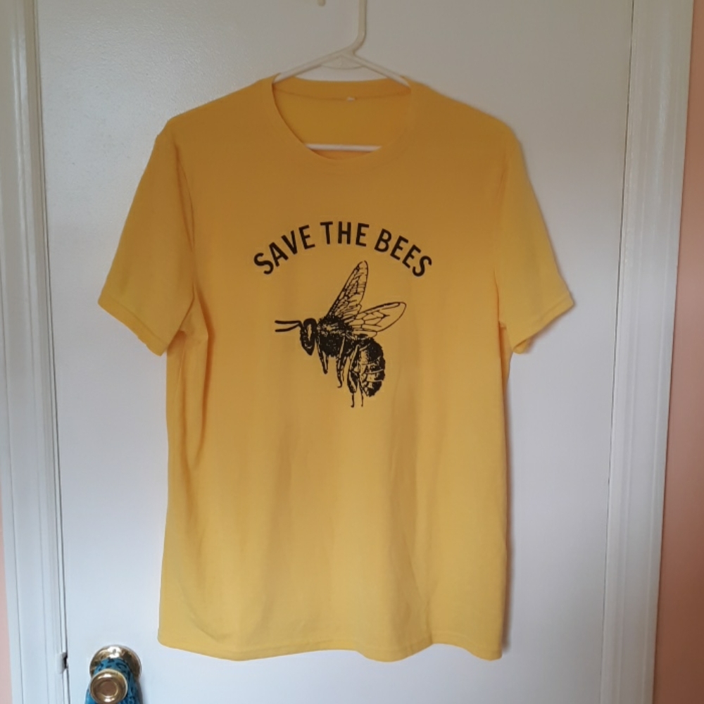 Save The Bees Yellow Tumblr AestheticT-Shirt